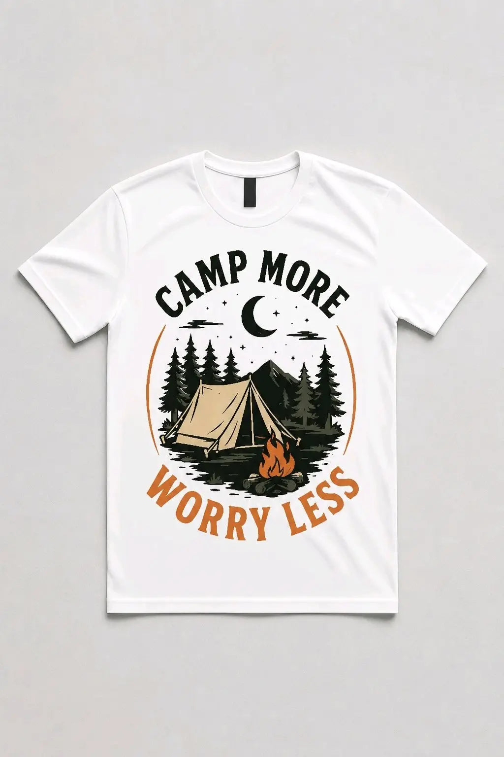 Camp More Worry Less T-Shirt TeeStation