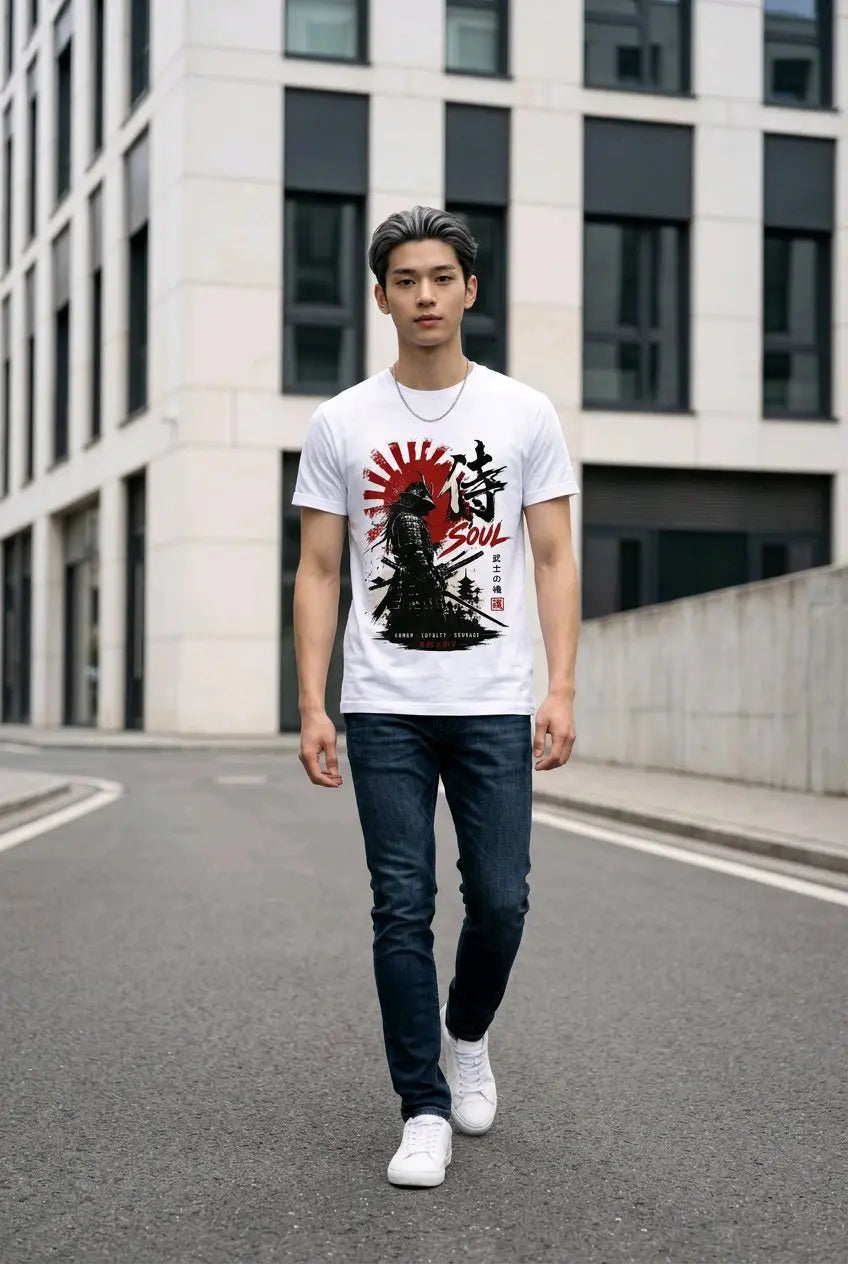 Japanese Samurai Soul T-Shirt TeeStation