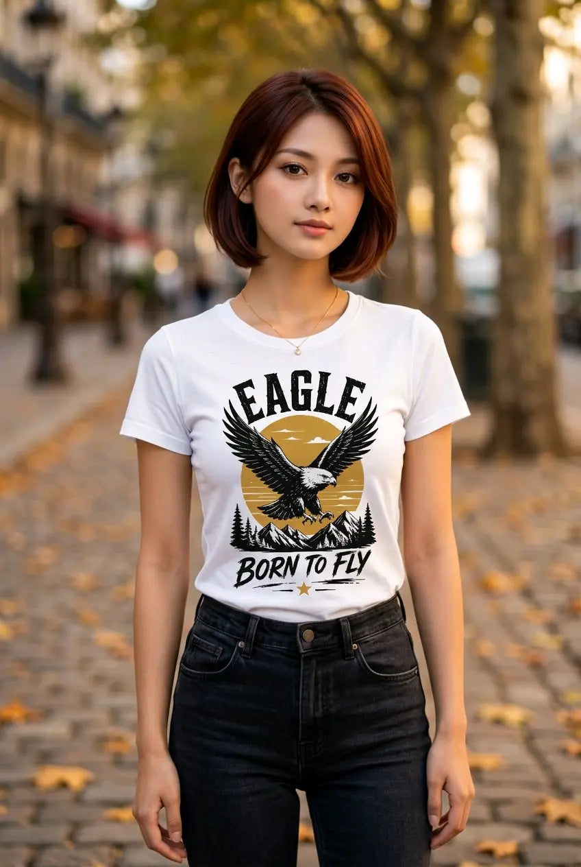 Eagle Born to Fly T-Shirt TeeStation