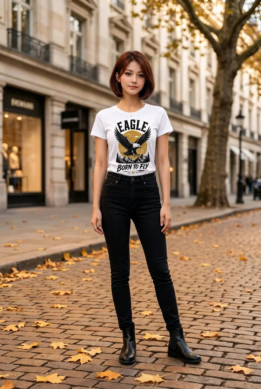 Eagle Born to Fly T-Shirt TeeStation